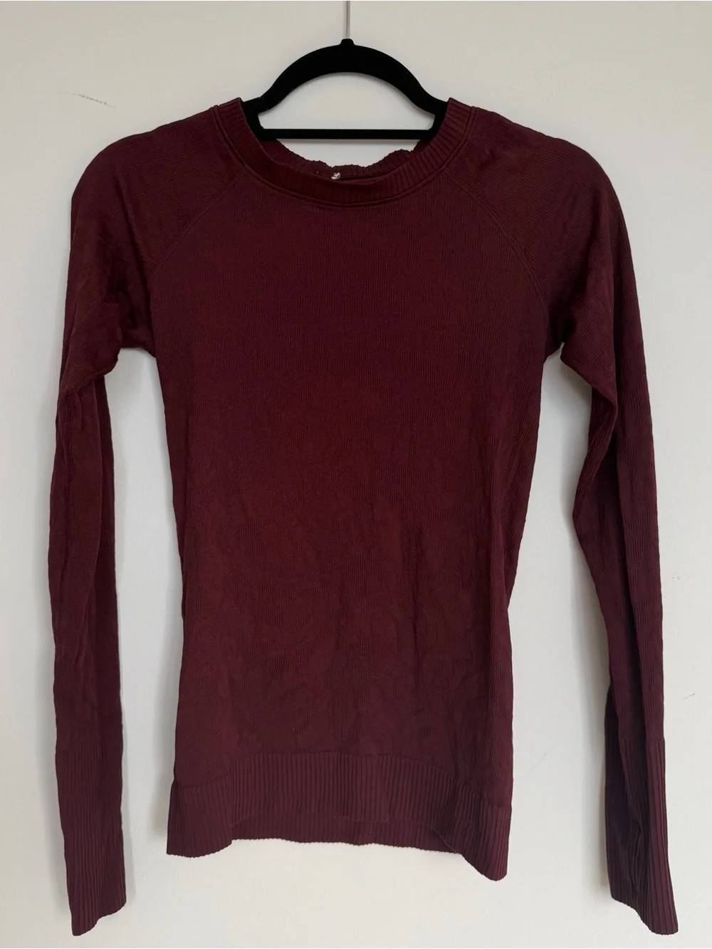Lululemon Rest Less Long Sleeve Pullover Garnet Burgundy Size 4